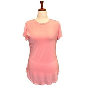 Amoretu Women’s T-Shirt Pink Short Sleeve Crewneck Size-Large NWT